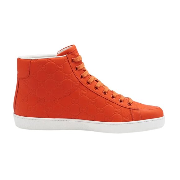 Gucci Other - GUCCI MEN HIGH TOP ORANGE SNEAKERS